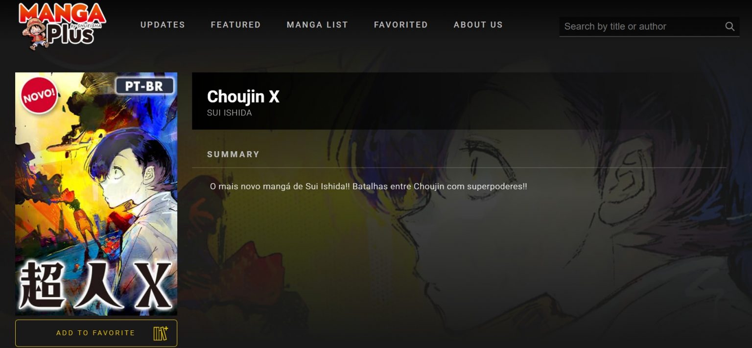 Imagem: Banner de 'Choujin X' em inglês.